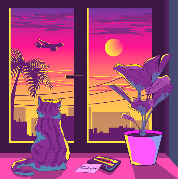 猫坐在窗台上看着窗外图片下载