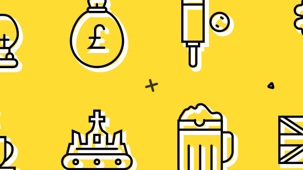 树立大不列颠电车和铁路的旗帜图片下载