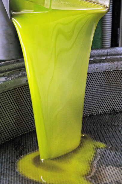 在希腊卡拉马塔的橄榄油磨坊，特级初榨橄榄油的提取过程图片下载