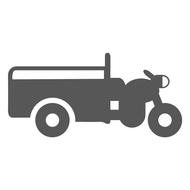 三轮摩托车侧面图标图片下载