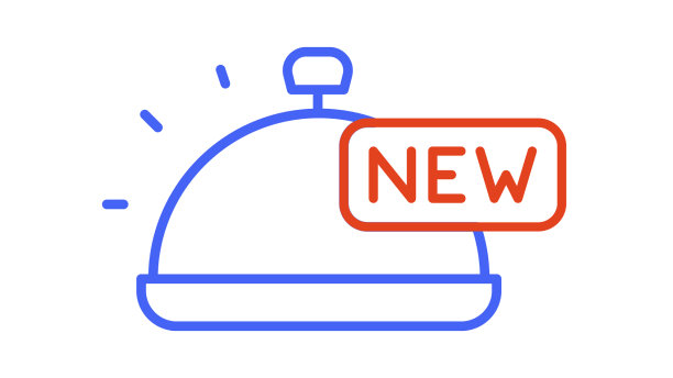 一行覆盖着托盘上孤立的食品图标图片下载