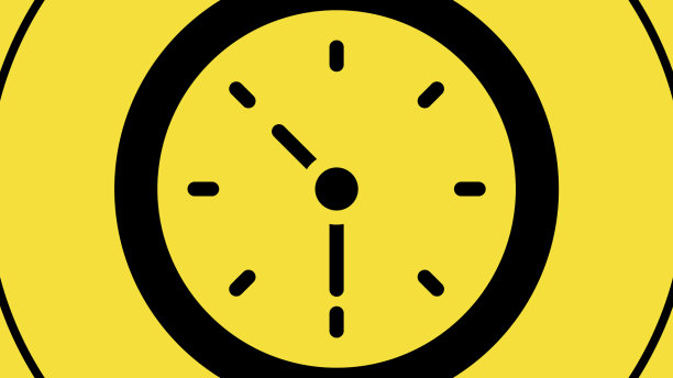 黑色时钟图标孤立在白色背景图片下载