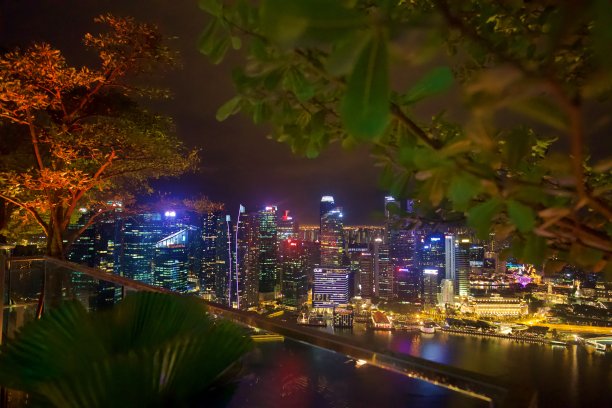 新加坡在晚上图片下载