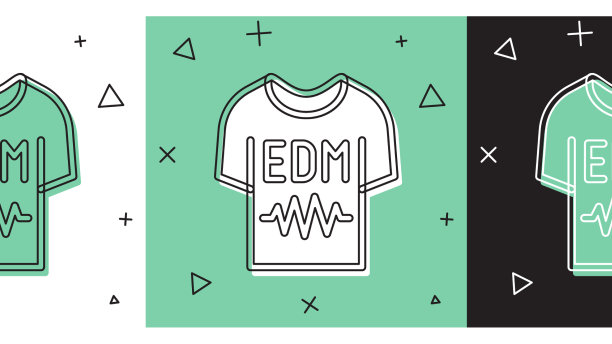 设置t恤图标孤立在白色和绿色图片下载