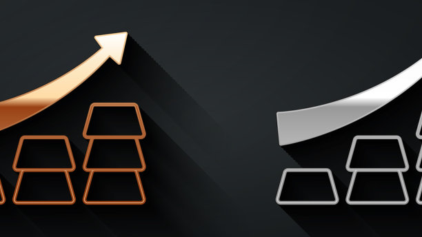 金银金融增长图箭头同图片下载