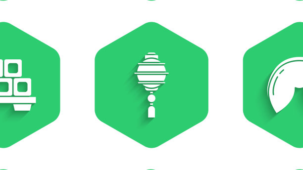 Set Chinese paper lantern gong法令paper图片下载