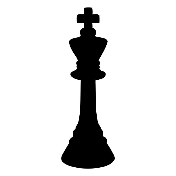 国王棋子逼真的剪影图片下载