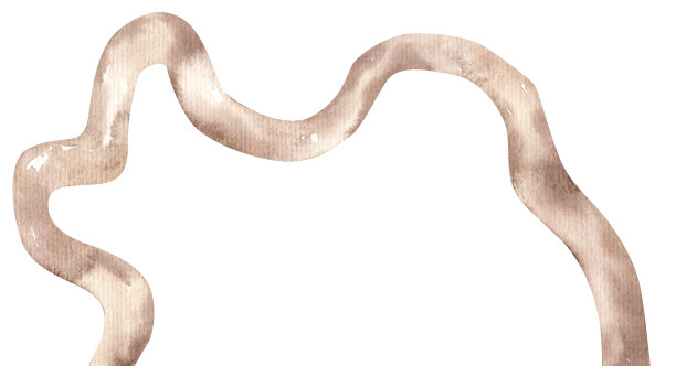 可爱幼稚的水彩插图与景观元素，自然剪贴画图片下载