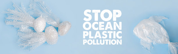 海洋和海洋生物从废物。蓝色背景是塑料垃圾中的鱼和水母。地球的污染。保护环境、保护海洋、保护河流的理念图片下载