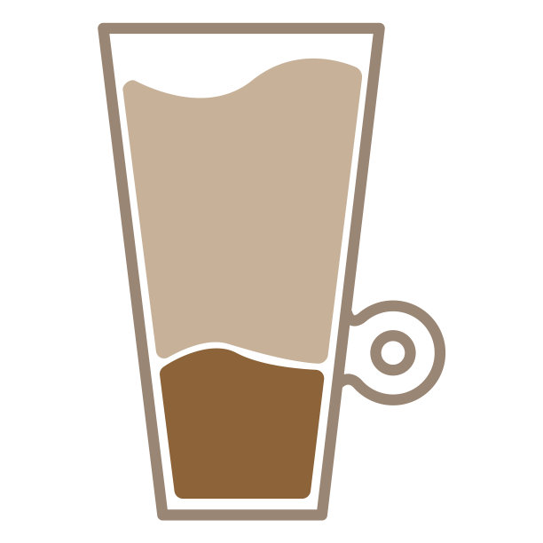 咖啡和牛奶色笔画图片下载