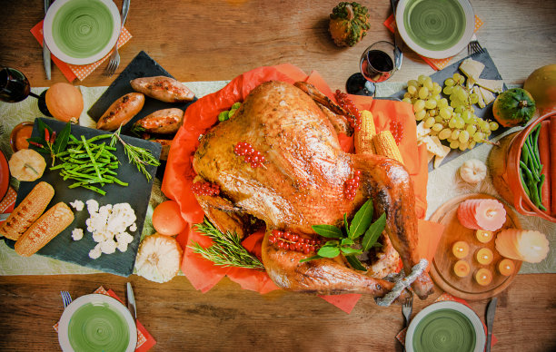 感恩节烤火鸡图片下载