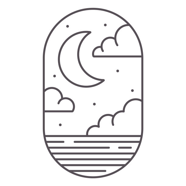 透过窗户看月亮图片下载