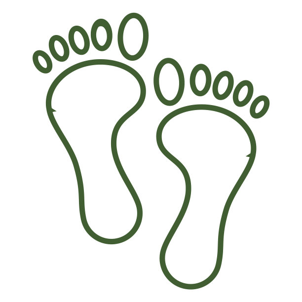 简单的足迹图标脚图片下载