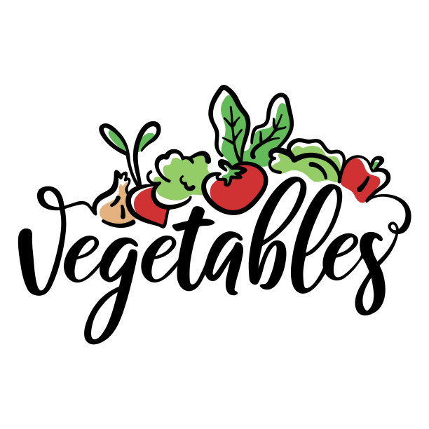 蔬菜标签字体颜色描边图片下载