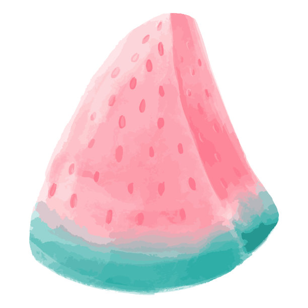 西瓜片水彩图片下载