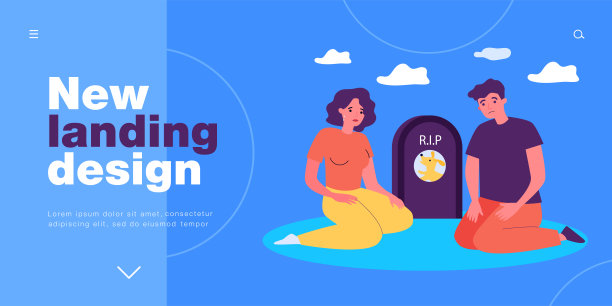 悲伤的宠物主人坐在墓地的墓碑旁，拿着狗狗的照片图片下载