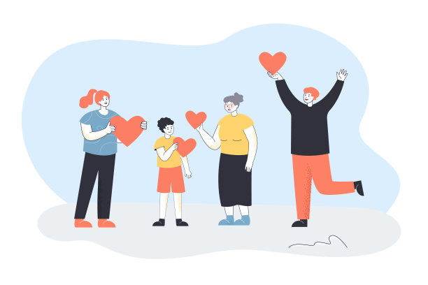 母亲，父亲，儿子和祖母的心图片下载