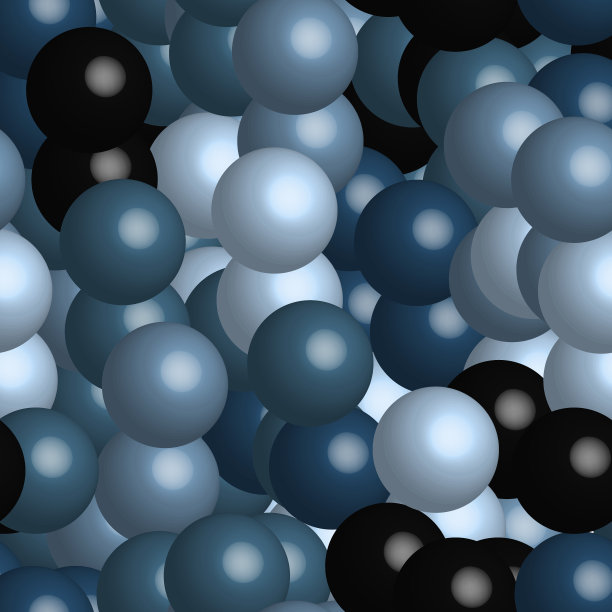 几何抽象背景光滑球无缝图案数字绘图图片下载