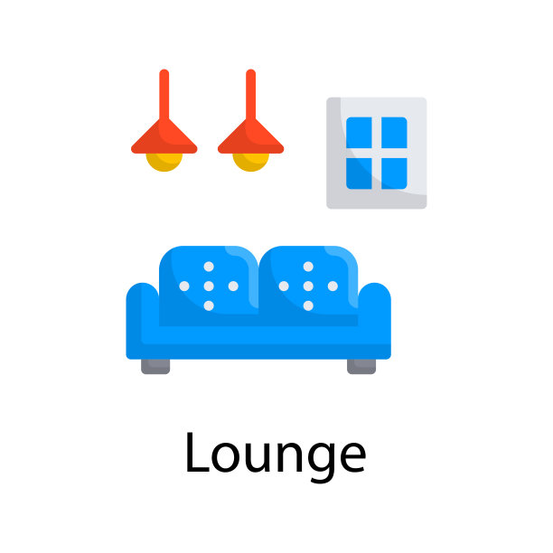 休息室矢量平面图标设计插图。杂项符号在白色背景EPS 10文件图片下载
