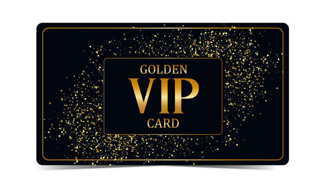 金黑亮片VIP卡。矢量图图片下载