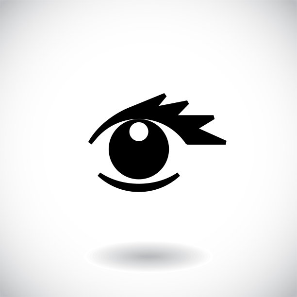 眼睛标志视觉抽象标志设计矢量模板。光学临床研究标志概念图标图片下载