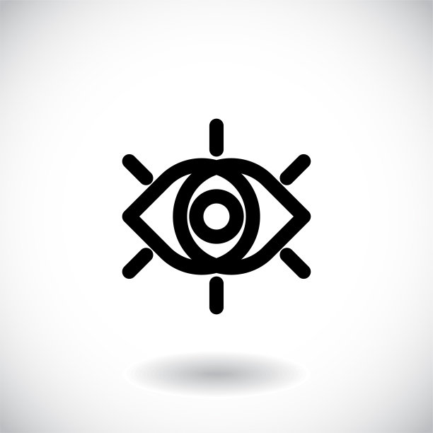 眼睛标志视觉抽象标志设计矢量模板。光学临床研究标志概念图标图片下载