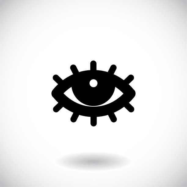 眼睛标志视觉抽象标志设计矢量模板。光学临床研究标志概念图标图片下载