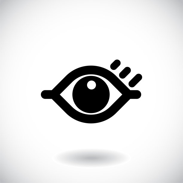 眼睛标志视觉抽象标志设计矢量模板。光学临床研究标志概念图标图片下载