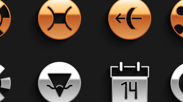 双子座星座月亮和星星满月图片下载