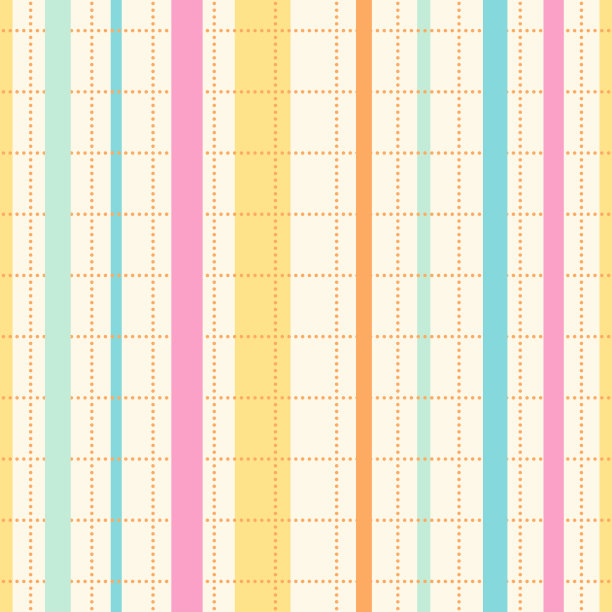 奶油色背景的格纹几何彩色条纹图片下载