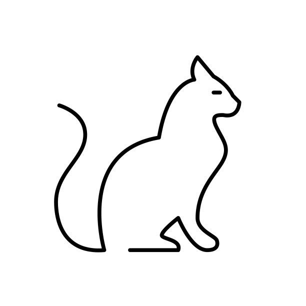 猫廓形宠物友好猫爱好者标签图片下载