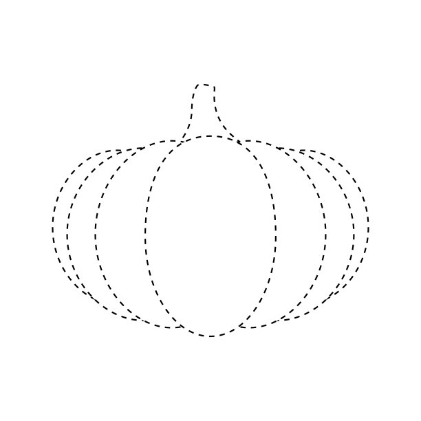 给孩子的南瓜追踪工作表图片下载