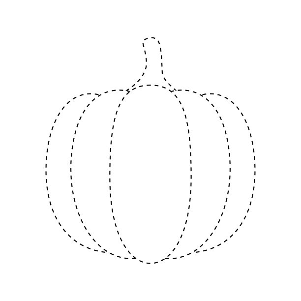 给孩子的南瓜追踪工作表图片下载