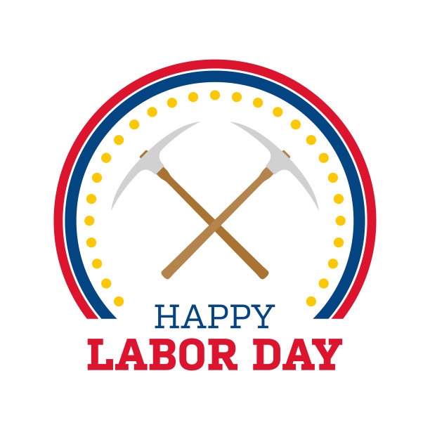 劳动节快乐的横幅孤立在白色背景图片下载