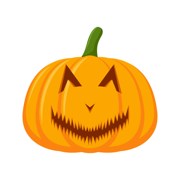 万圣节南瓜孤立在白色背景图片下载