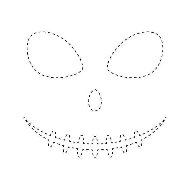 面向孩子的南瓜追踪工作表图片下载