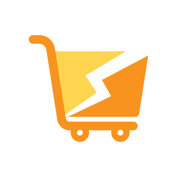 购物车闪光标志设计模板矢量插图图片下载