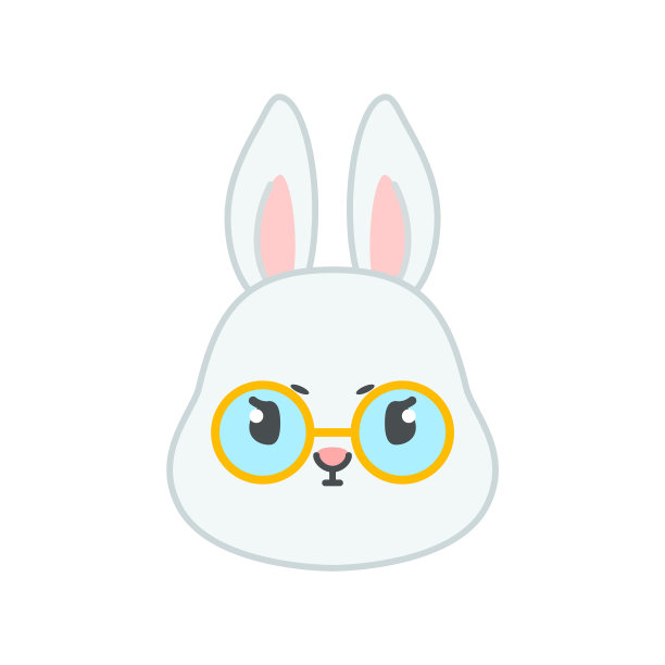 戴眼镜的可爱兔子图片下载