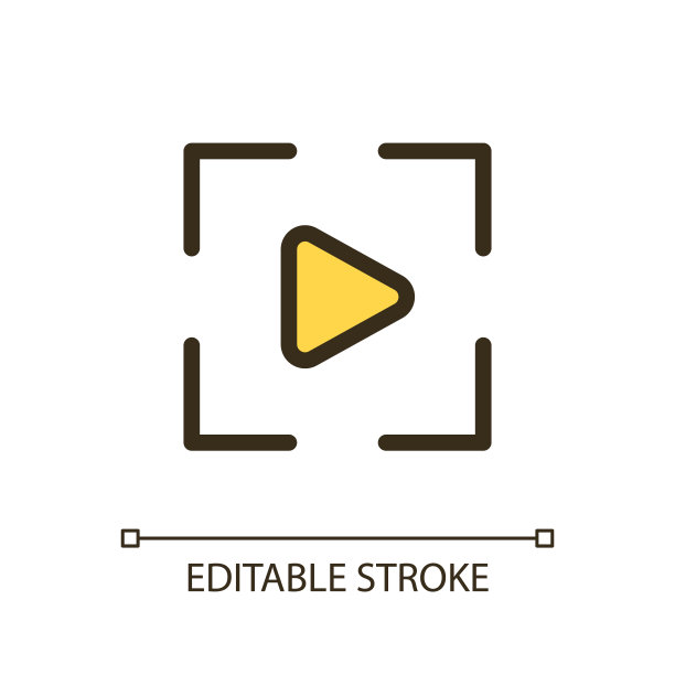 视频模式像素完美的RGB彩色ui图标图片下载