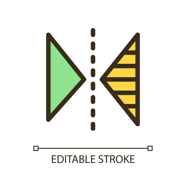 垂直反射像素完美的RGB颜色ui图标图片下载