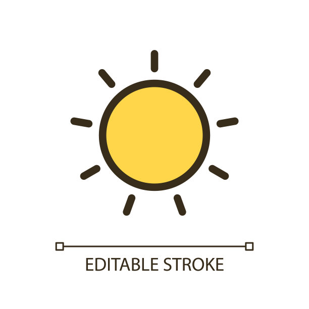太阳像素完美的RGB颜色ui图标图片下载