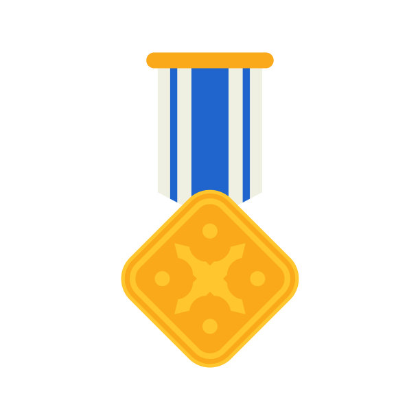 奖牌孤立在白色背景图片下载