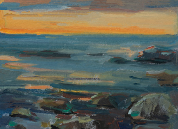 海石油画。图片下载