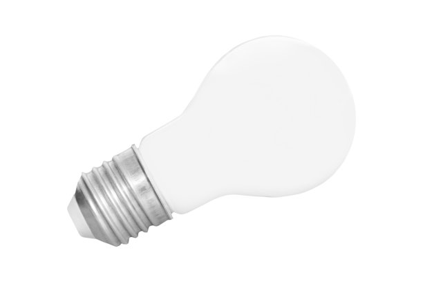 哑光白色灯泡隔离图片下载