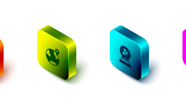 设置等距全球行星与灯泡位置上图片下载