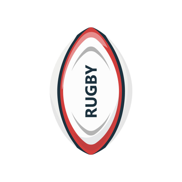 美式橄榄球白球平面矢量插图。孤立的运动装备图标元素图片下载
