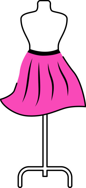 人体模特半身裙半平色图片下载