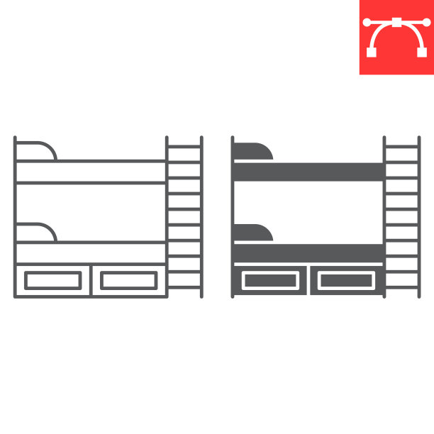 双层床线和字形图标图片下载