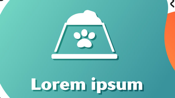 白色宠物食品碗为猫或狗图标孤立图片下载