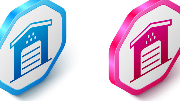 出租车图标孤立的等距车库图片下载